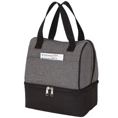 Custom Carry On Two Compartment พกพา สํานักงาน อุปกรณ์ประกอบความร้อน Cooler Lunch Tote Bag